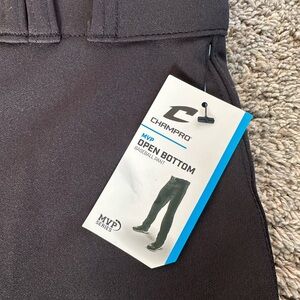 MVP Series Open Bottom Baseball Pants – Adult Medium Black - NWT